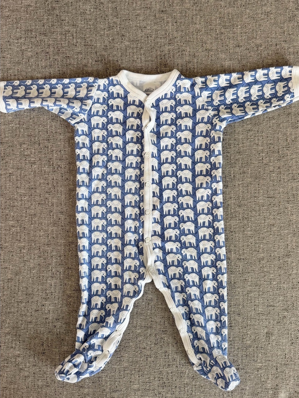 Roller Rabbit baby 0-3 Blue Hathie footie